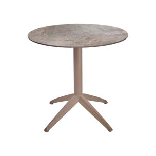 Стіл QUATRO FIX ø 80 TAUPE-STONE